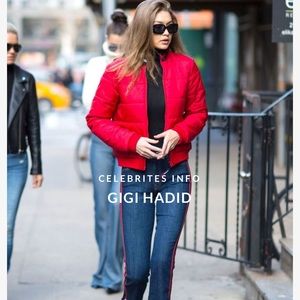 Etienne Marcel red zipper jeans